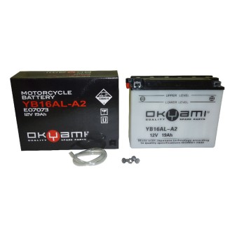 Batteria Okyami OB16AL-A2CON Acido per DUCATI Monster 400/750 95-01 e altri modelli Batterie al Piombo OKYAMI