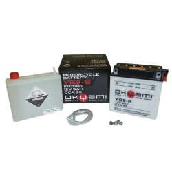 Okyami Battery YB9-Bw/Acid for APRILIA Scarabeo 100 4T 07-16 and other model Lead-Acid Batteries OKYAMI