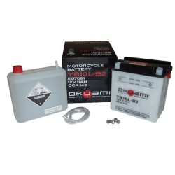 Batteria Okyami OB10L-B2CON Acido per SUZUKI GS 500 03-07 e altri modelli Batterie al Piombo OKYAMI