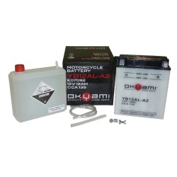 Okyami Battery OB12AL-A2W/Acid for APRILIA Scarabeo 125/200 99-06 and other model Lead-Acid Batteries OKYAMI
