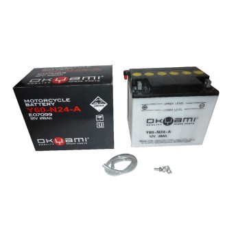 Okyami Battery Y60-N24-Aw/Acid for DUCATI SD Sport Darmah nd and other model Lead-Acid Batteries OKYAMI