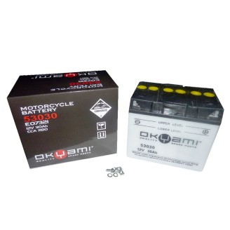 Batteria Okyami 53030 Con Maniglia Con Acido per MOTO GUZZI V 65 Florida 86-92 e altri modelli Baterías de plomo-ácido OKYAMI