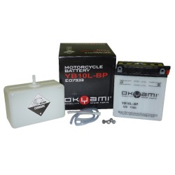 Okyami Battery YB10L-Bpw/Acid Hi Power for PIAGGIO X8 125/200/400 05-08 and other model Lead-Acid Batteries OKYAMI
