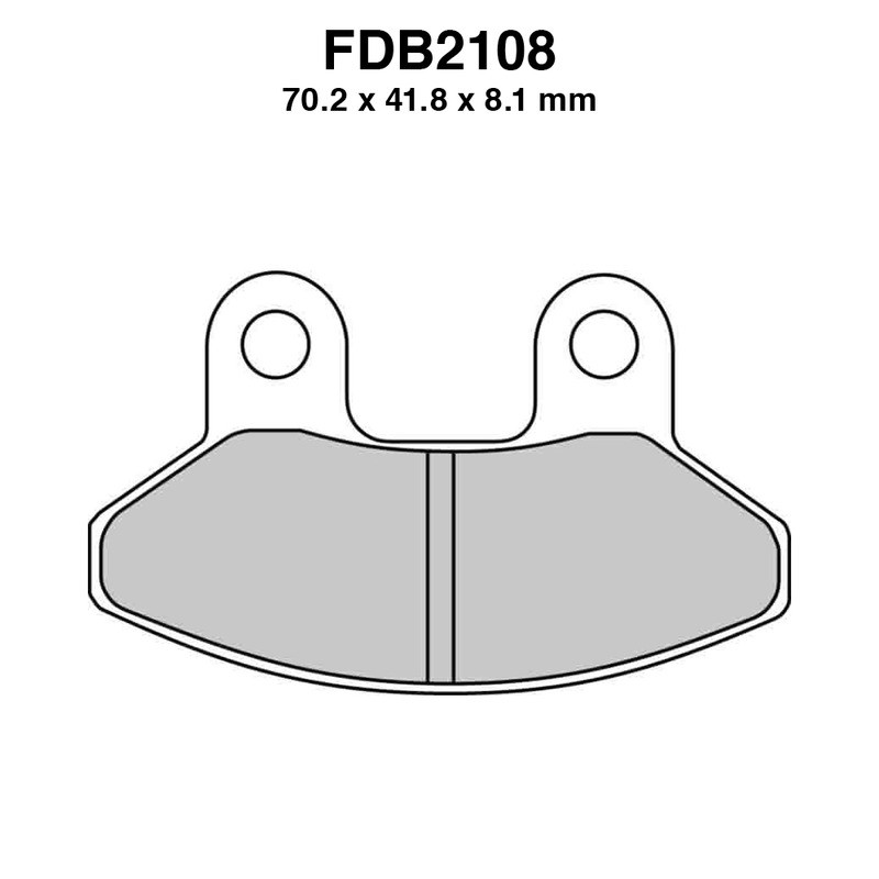 Ferodo Brake Pads FDB2108EF for SYM Joyride 125i/200i 07-09 and other model Mescola Organica Moto Ferodo