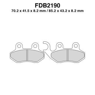 Ferodo Brake Pads FDB2190EF for CAGIVA City 50 95 and other model Mescola Organica Moto Ferodo