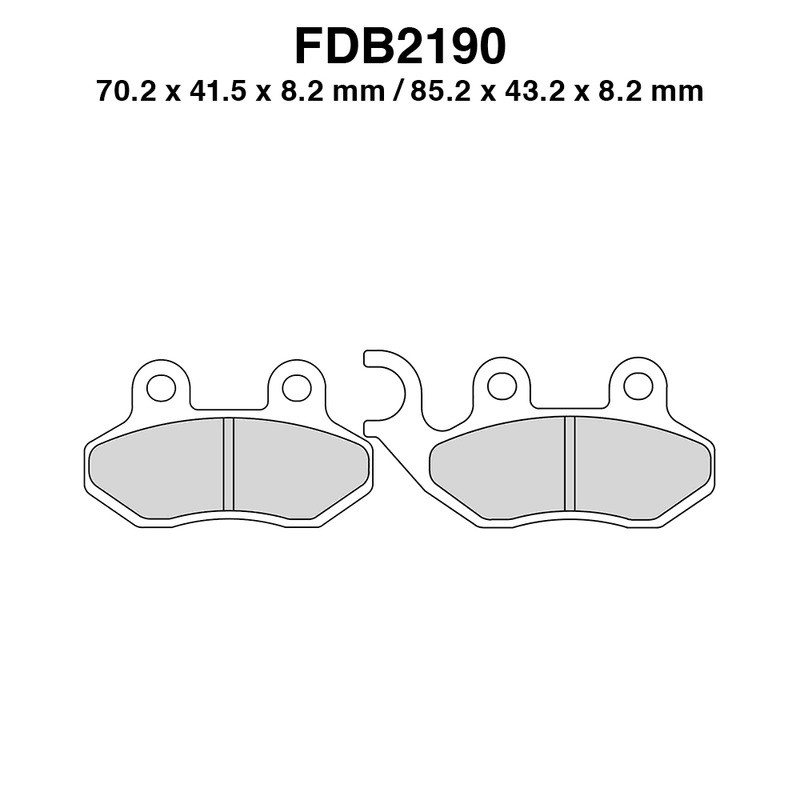 Pastiglie Ferodo FDB2190EF per CAGIVA City 50 95 e altri modelli Mescola Organica Moto Ferodo