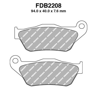 Ferodo Brake Pads FDB2208EF for YAMAHA : YP R X-Max 250 07-09 YP R X-Max 250 05-09 YP R X-Max 125 06-09 YP Majesty 125 15-15 Cellow 225 05-05 Mescola Organica Moto Ferodo