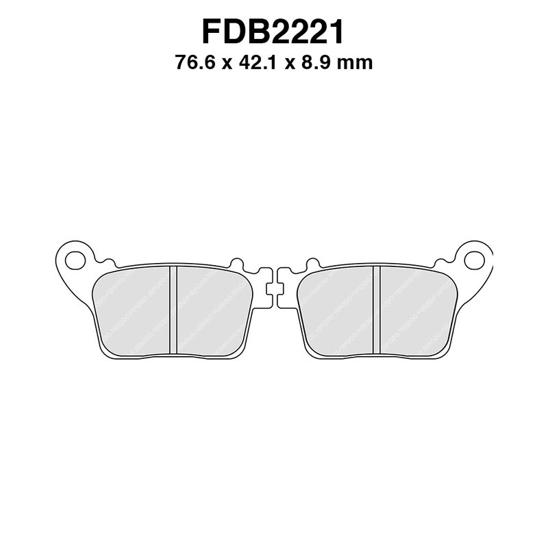 Pastiglie Ferodo FDB2221P per HONDA CB600F Hornet 600 07-10 e altri modelli Mescola Organica Moto Ferodo