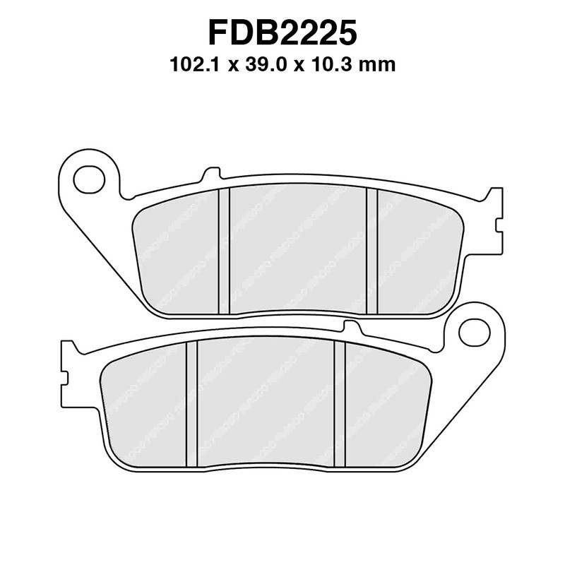 Pastiglie Ferodo FDB2225EF per HONDA SH 125i/150i/300i 13-15 e altri modelli Mescola Organica Moto Ferodo
