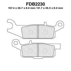 Ferodo Brake Pads FDB2230SG for YAMAHA Quad YFM Raptor 250 R 08-09 and other model Mescola Sinter Moto Ferodo