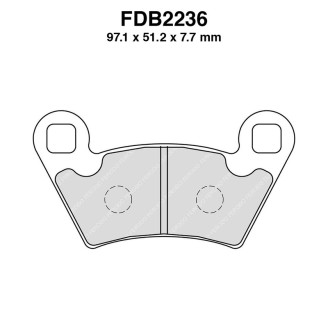 Ferodo Brake Pads FDB2236SG for POLARIS Ranger 4X4 500/700/800 06-10 Mescola Sinter Moto Ferodo
