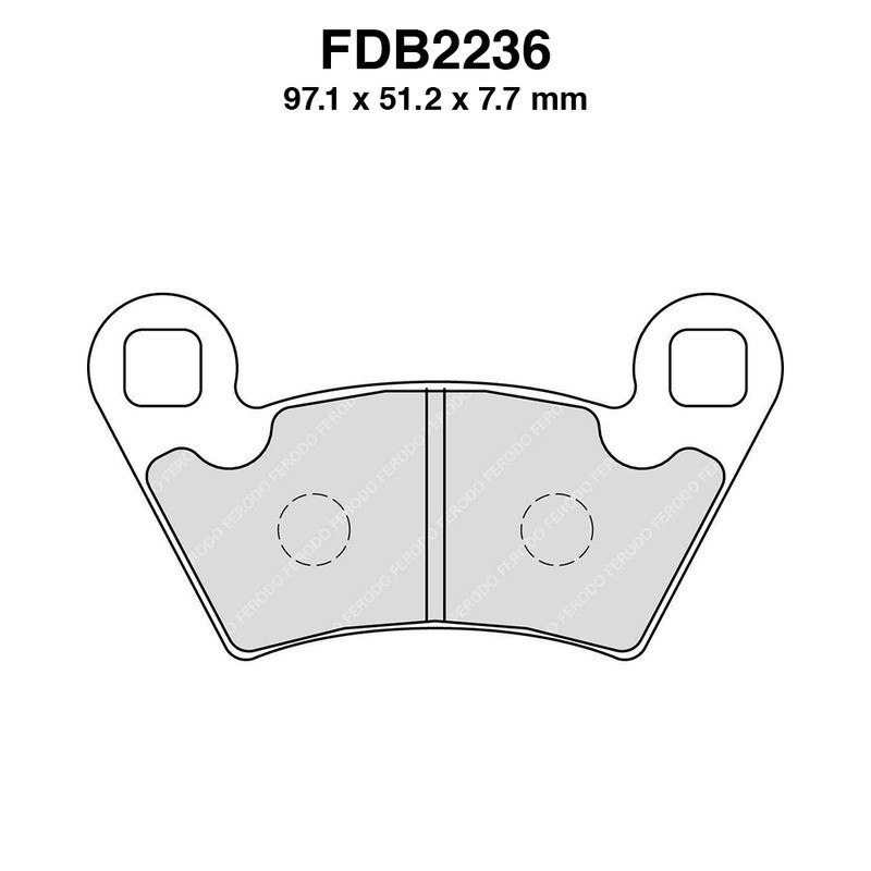Ferodo Brake Pads FDB2236SG for POLARIS Ranger 4X4 500/700/800 06-10 Mescola Sinter Moto Ferodo