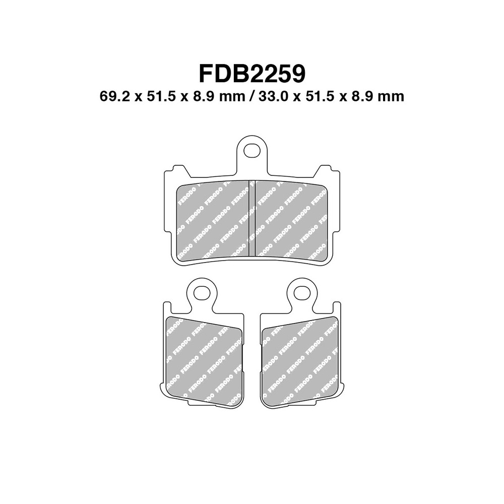 Pastiglie Ferodo FDB2259ST -4PZ X Conf. - FDB2259ST