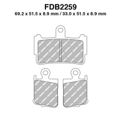 Ferodo Brake Pads FDB2259ST4PZ X Pack for HONDA : VFR F 37 09-09 Mescola Sinter Moto Ferodo