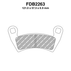 Pastiglie Ferodo FDB2263SG per POLARIS Ranger 500/700/800 08-12 Mescola Sinter Moto Ferodo