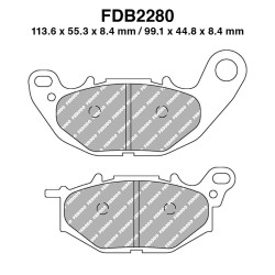 Pastiglie Ferodo FDB2280EF per YAMAHA X-Max 125 ABS 18- Ant. nd e altri modelli Mescola Organica Moto Ferodo