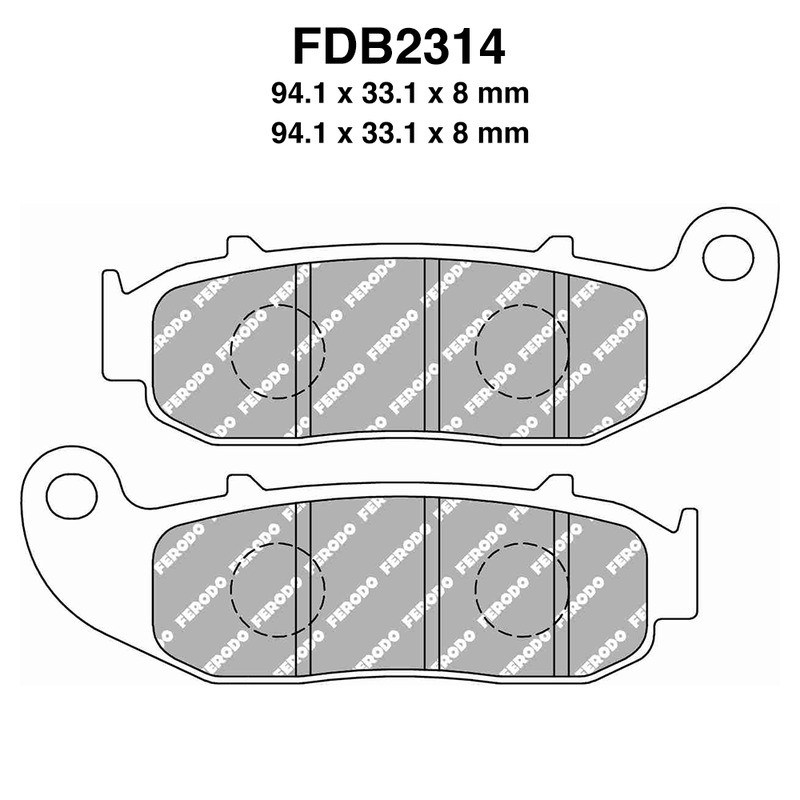 Pastiglie Ferodo FDB2314EF Mescola Organica Moto Ferodo