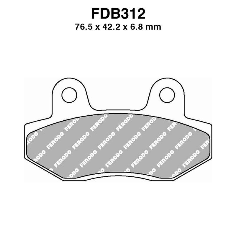 Ferodo Brake Pads FDB312EF for HONDA CH Elite/Spacy 125 98-98 and other model Mescola Organica Moto Ferodo