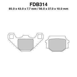 Ferodo Brake Pads FDB314EF for HUSQVARNA WR 125 91-97 and other model Mescola Organica Moto Ferodo