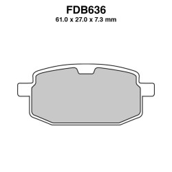 Pastiglie Ferodo FDB636P per BETA Minimotard 125 R 08 e altri modelli Mescola Organica Moto Ferodo