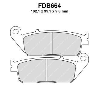 Ferodo Brake Pads FDB664EF for HONDA VFR 750 F Interceptor 88-89 and other model Mescola Organica Moto Ferodo