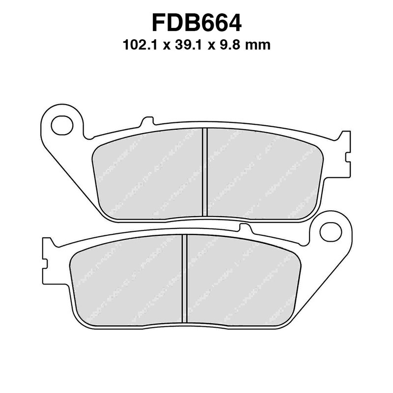 Pastiglie Ferodo FDB664EF per HONDA VFR 750 F Interceptor 88-89 e altri modelli Mescola Organica Moto Ferodo