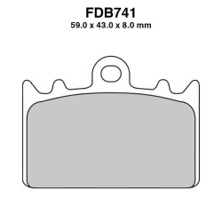Pastiglie Ferodo FDB741P per KAWASAKI ZXR 400 RR 92-02 Mescola Organica Moto Ferodo