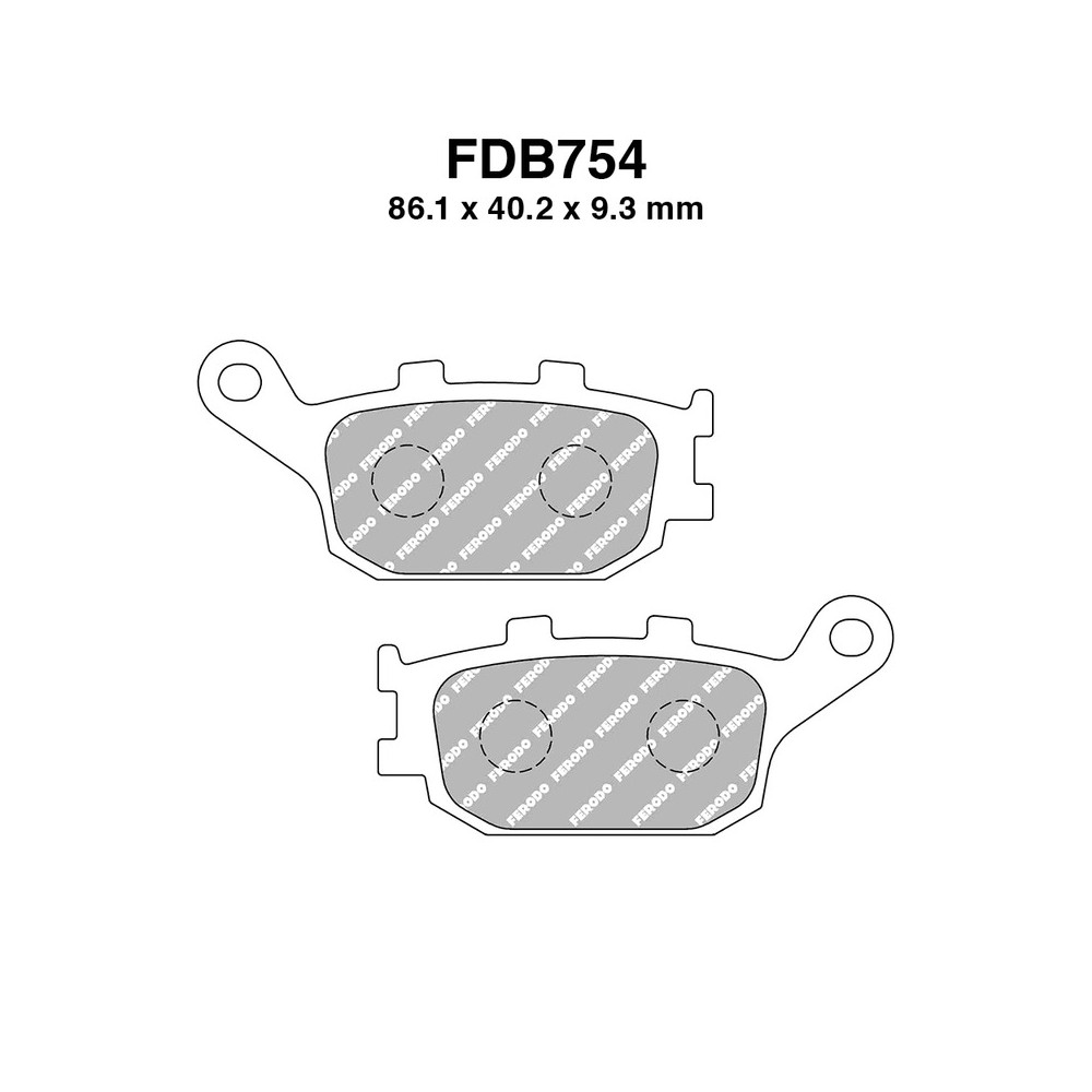 Pastiglie Ferodo FDB754EFP - FDB754EFP