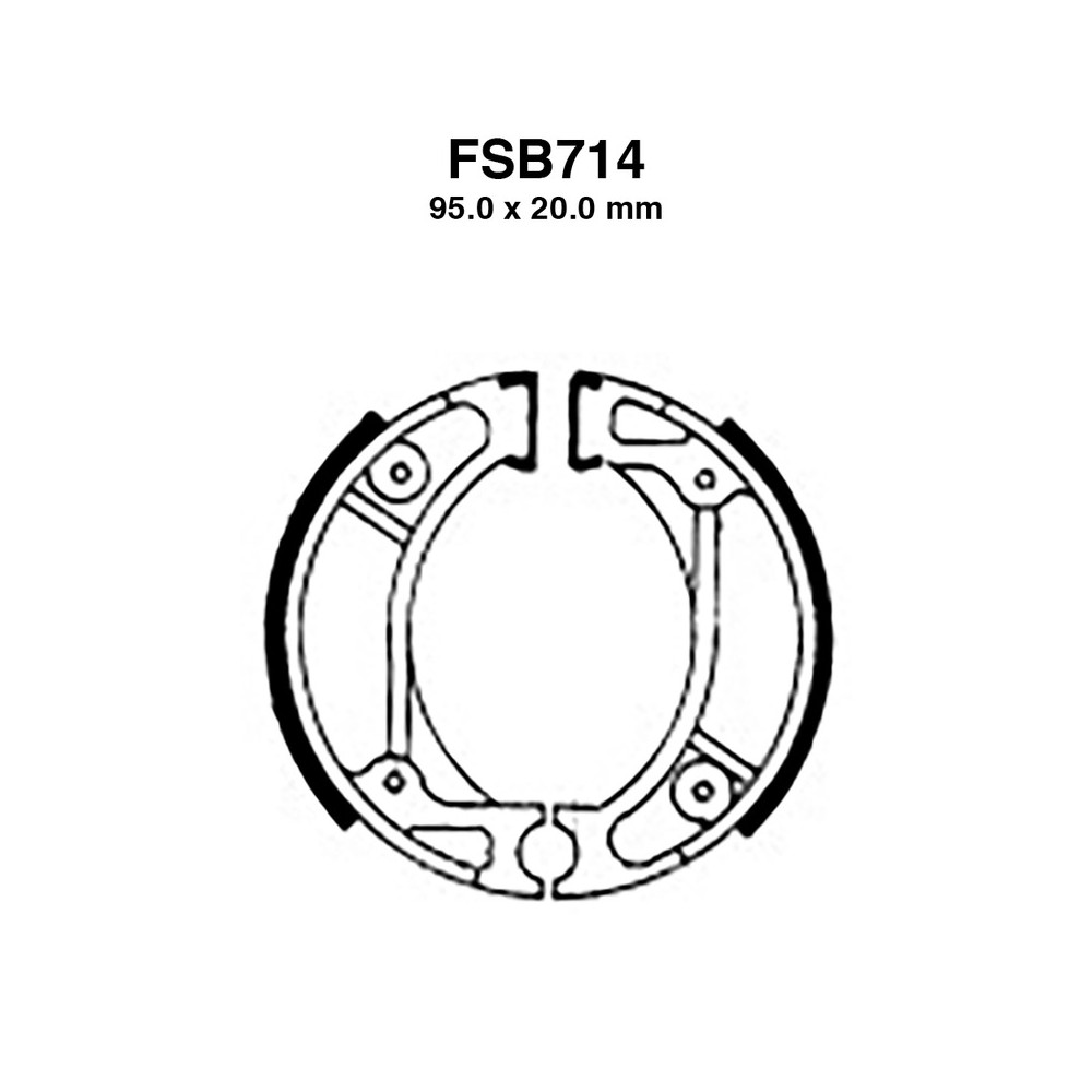 Ganasce Ferodo FSB714 per DERBI DFW 50 04-07 e altri modelli mâchoires de frein Ferodo