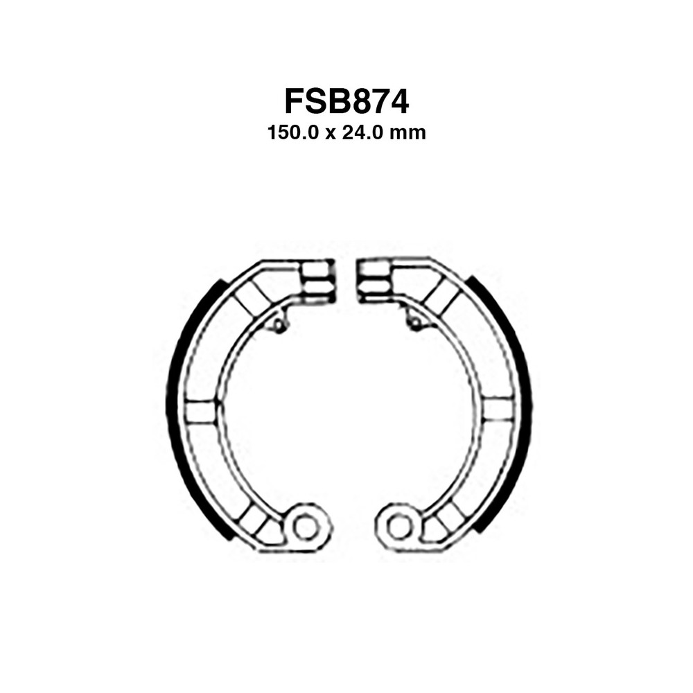 Ganasce Ferodo FSB874A per PIAGGIO Vespa PX Arcobaleno 125/150 83-90 e altri modelli Ganasce Freno Ferodo