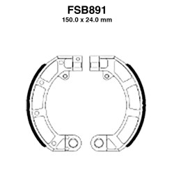 Ferodo Brake Shoes FSB891A for PIAGGIO : Vespa 90 Primavera 90 58-58 Vespa Primavera 125 67-83 Brake Shoes Ferodo