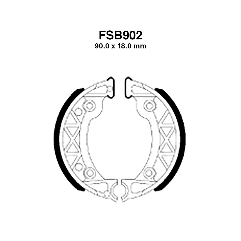 Ganasce Ferodo FSB902A per MALAGUTI LX Sport 50 82 e altri modelli Ganasce Freno Ferodo