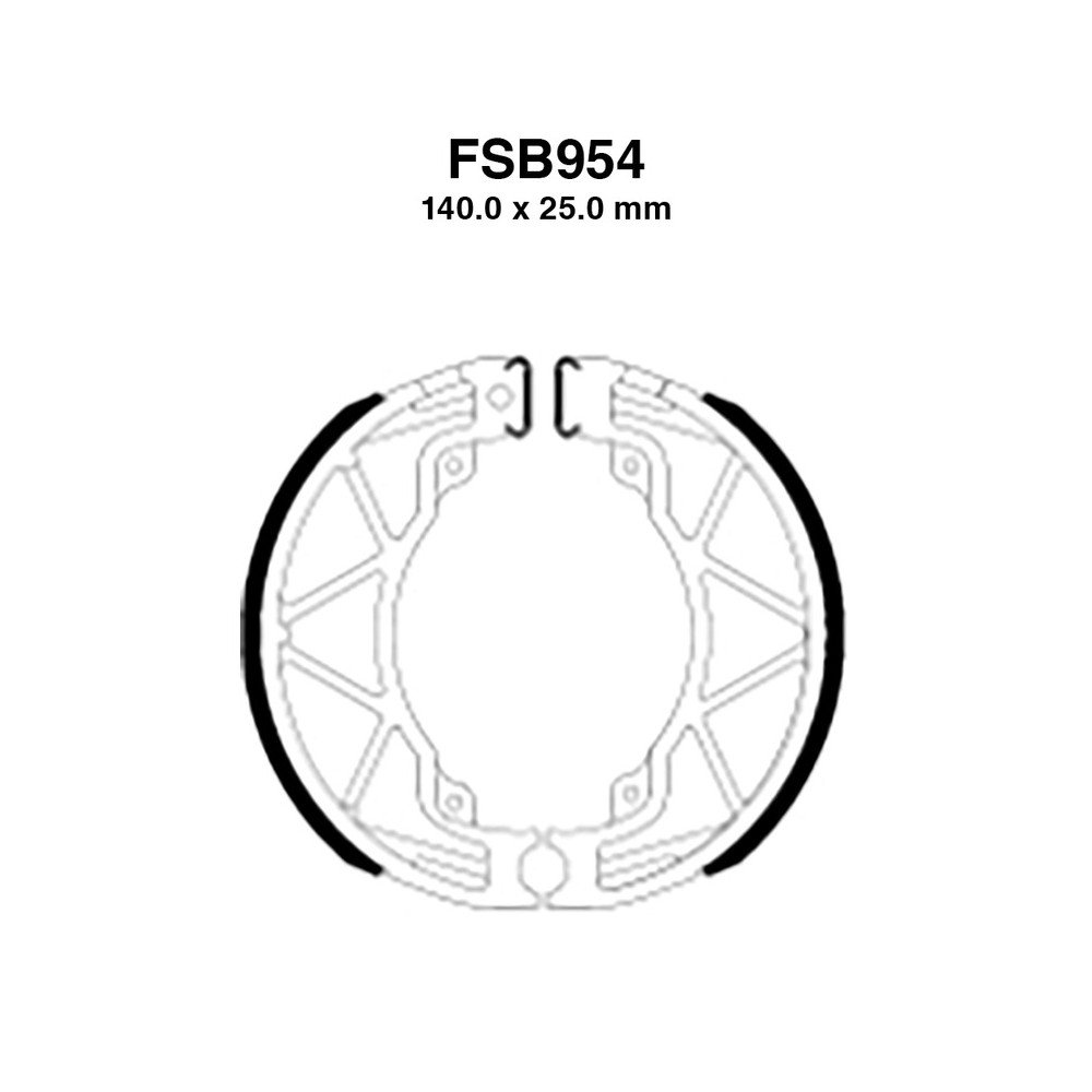 Ferodo Brake Shoes FSB954A for APRILIA Scarabeo 100 4T 01-04 and other model Brake Shoes Ferodo