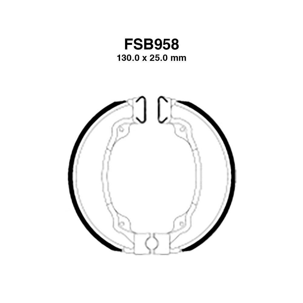 Ferodo Brake Shoes FSB958A for KYMCO Agility R12 125 2T 09-13 and other model Brake Shoes Ferodo
