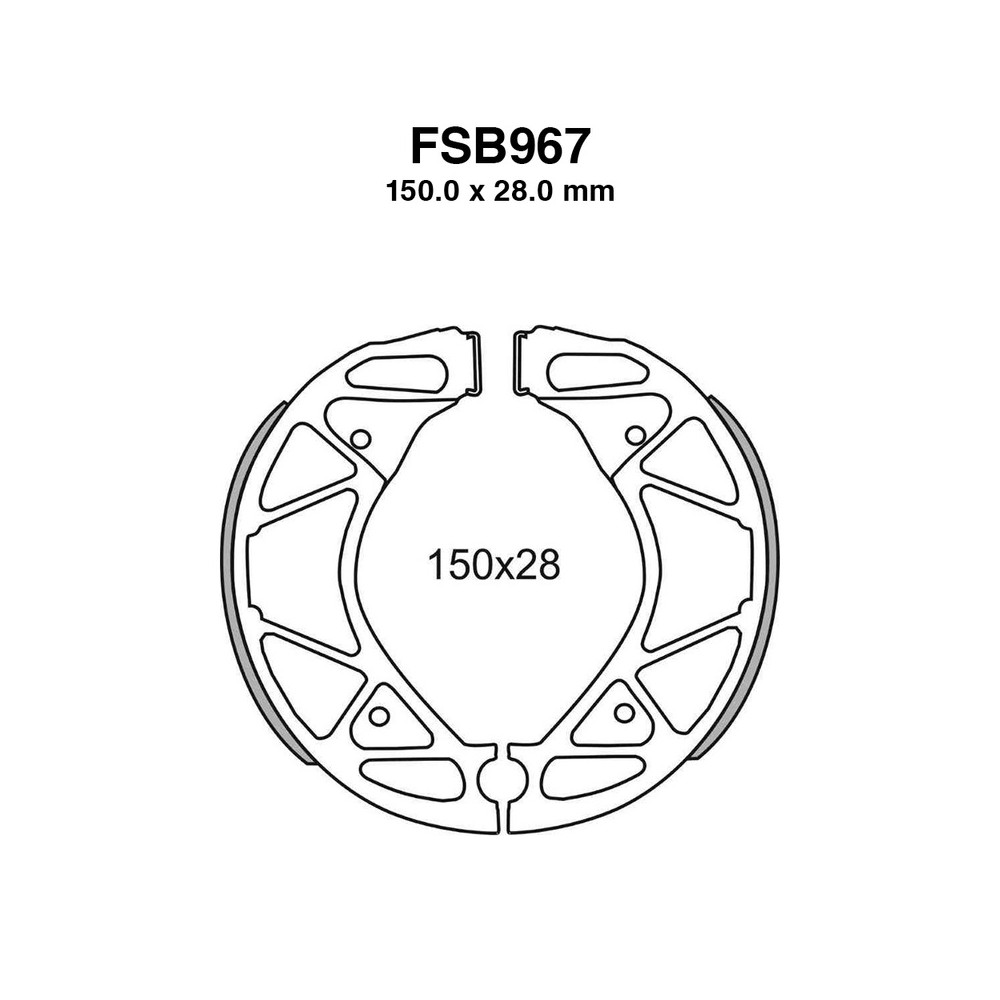 Ganasce Ferodo FSB967 per MBK X-Over 125 10 e altri modelli Bremsbacken Ferodo
