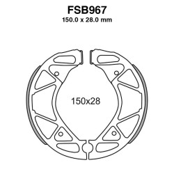 Ferodo Brake Shoes FSB967 for MBK X-Over 125 10 and other model Brake Shoes Ferodo