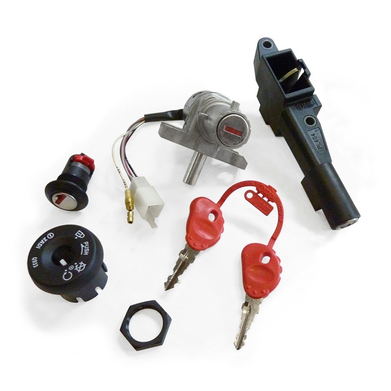 Kit 3PC Steering Lock, Saddle,Trunk Malaguti Ciak 50/150 for MALAGUTI Ciak 50 99-06 and other model Locks Zadi