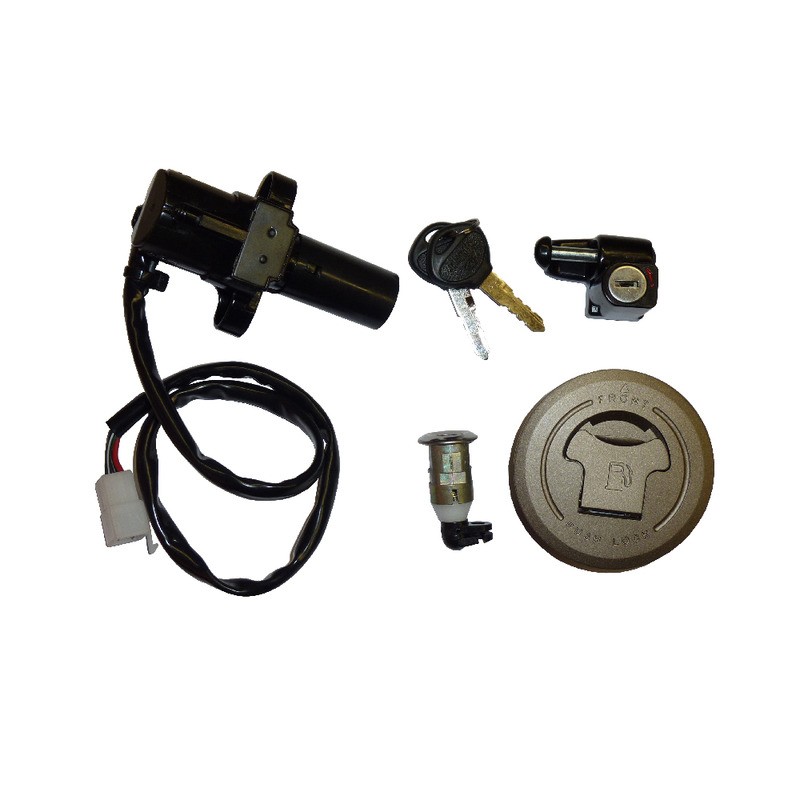 Kit 4PCS Ignition,Saddle,Tank,Helmet Holder Quannon 08- for KYMCO Quannon/Naked 125 08- Locks OKYAMI