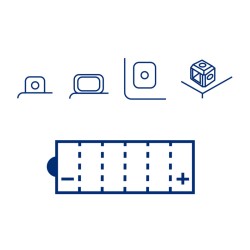 Batteria Marelli MOB10L-A2-Smcon Acido per GILERA Nordwest 350 93-94 e altri modelli Batterie al Piombo MAGNETI MARELLI
