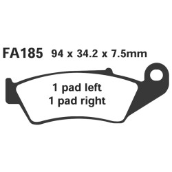 Brake Pads Honda Transalp 65000- Front for APRILIA RXV/MXV 450/550 06- and other model Brake Pads EBC