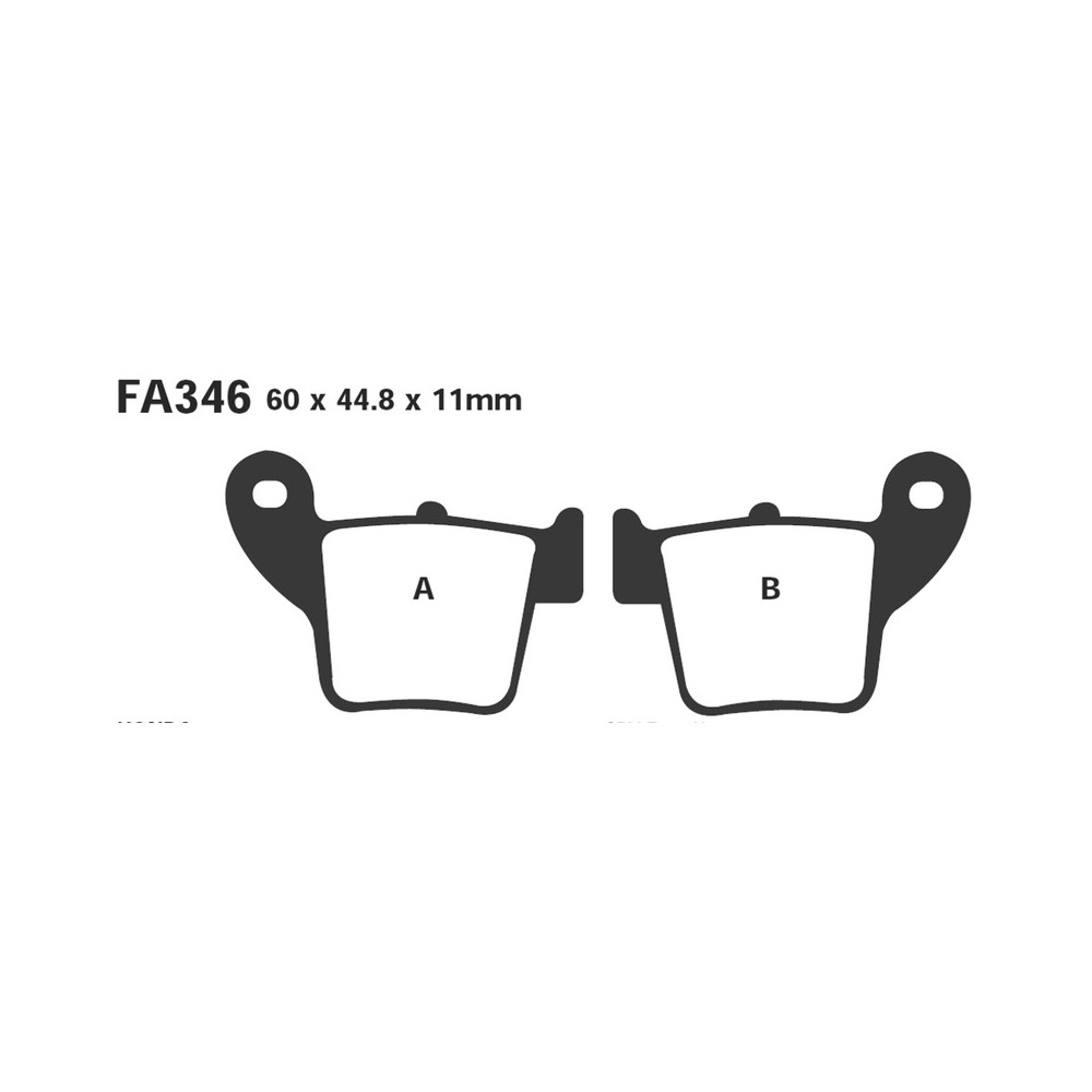 Brake Pads Honda Cre 250 REAR02- for HONDA CRF 250 04- Brake Pads EBC