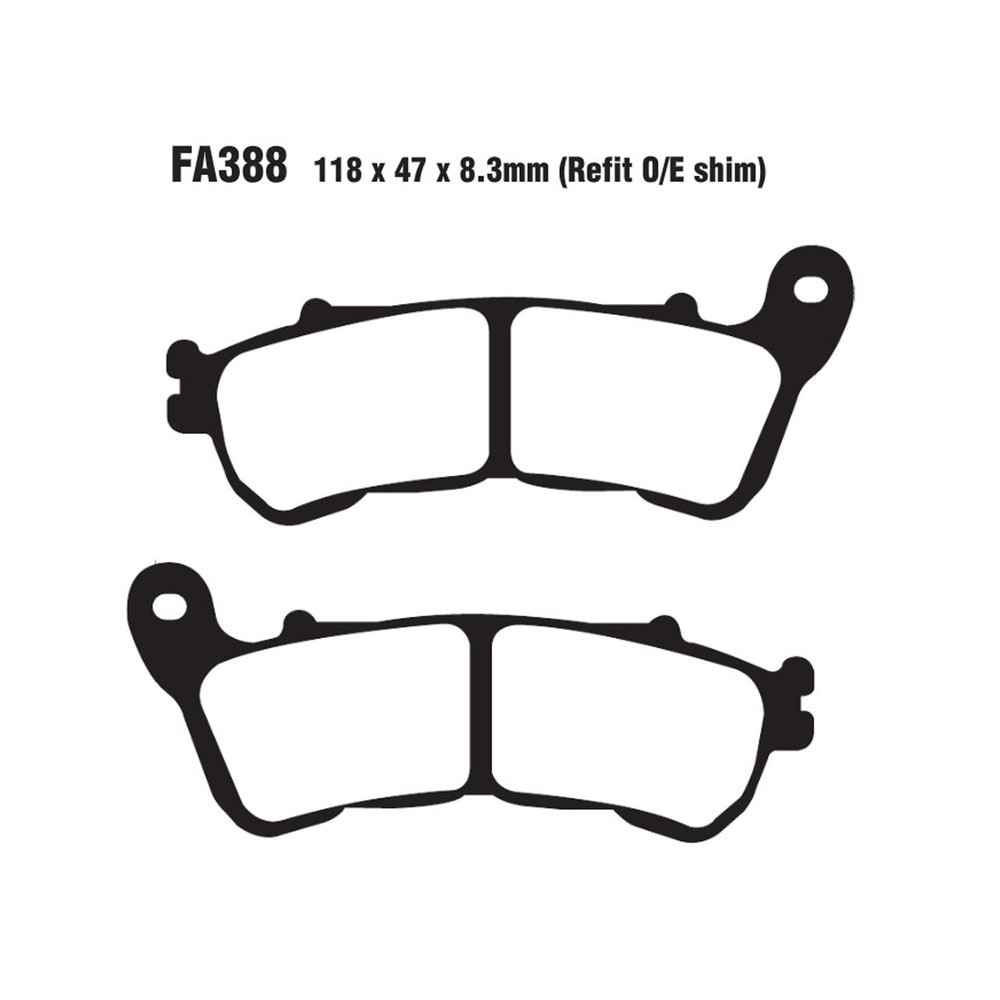 Pastiglie Honda Hornet 600 07-Ant.Abs-Xl V Transalp 700 08- - FA388