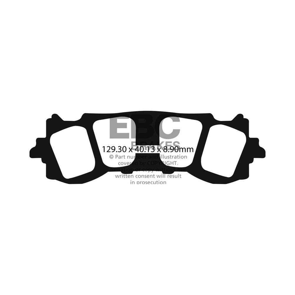 Pastiglie V Honda GOLDWING1800 18-20 Ant. per HONDA Goldwing 00 18-20 Bremsbeläge EBC