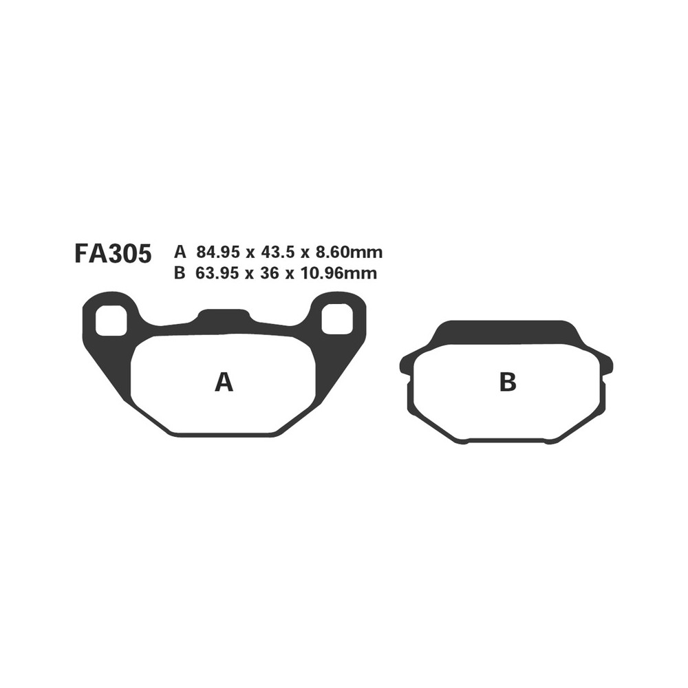Brake Pads R Kymco Mxu 50/150KAWASAKI Kxf 50/90 07- for KYMCO MXU 50/1 50 nd Brake Pads EBC