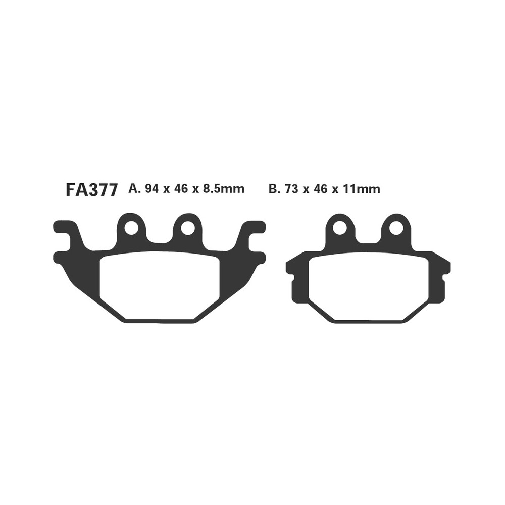 Brake Pads R Kymco Kxr/Mxu 250FRONT Sym Trackrunner 200 Brake Pads EBC