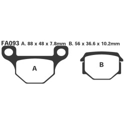 Pastiglie Sfa Keeway-Derbi 250 - SFA093