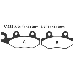 Brake Pads Sfa Kymco AGILITY50/125 Fr,Burgman 07-Front Sx for KYMCO Agility 50/125 05- and other model Brake Pads EBC