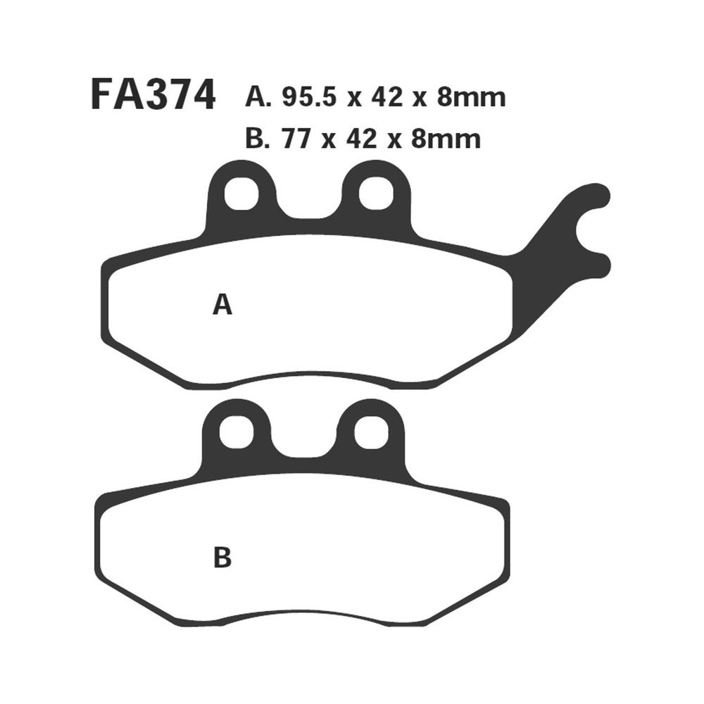 Pastiglie Sfa Italjet JUPITER250 - Rieju 50/125 - SFA374