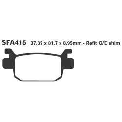 Brake Pads Sfa Honda SH300iREAR for HONDA SH 3 00 and other model Brake Pads EBC