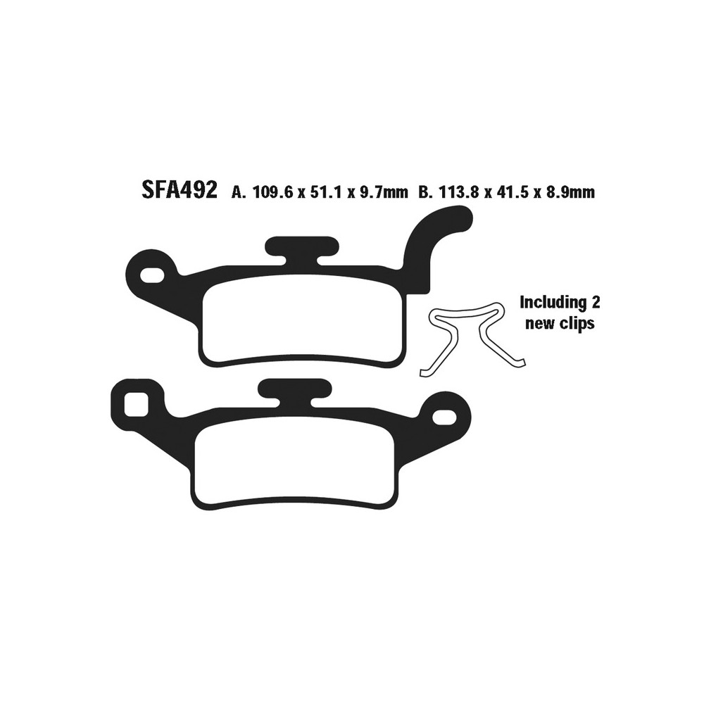 Pastiglie Sfa Yamaha XENTER125 12-15, Bw\'S 125 10-13 - SFA492